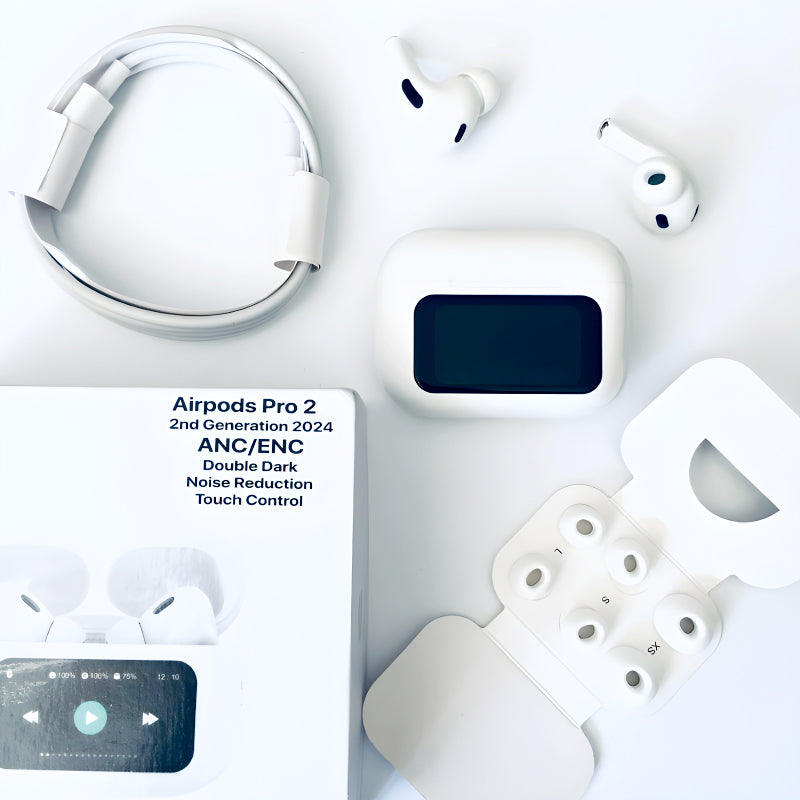 A9 Pro High Quality Sound, ENC Noise Reduction Wireless AirPods With Smart Touch Screen Control